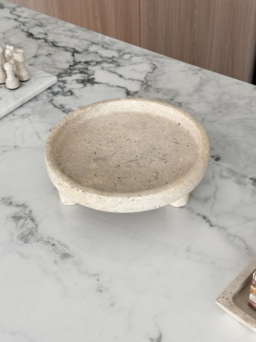 Jo Travertine Fruit Bowl - PalmLiving Dubai