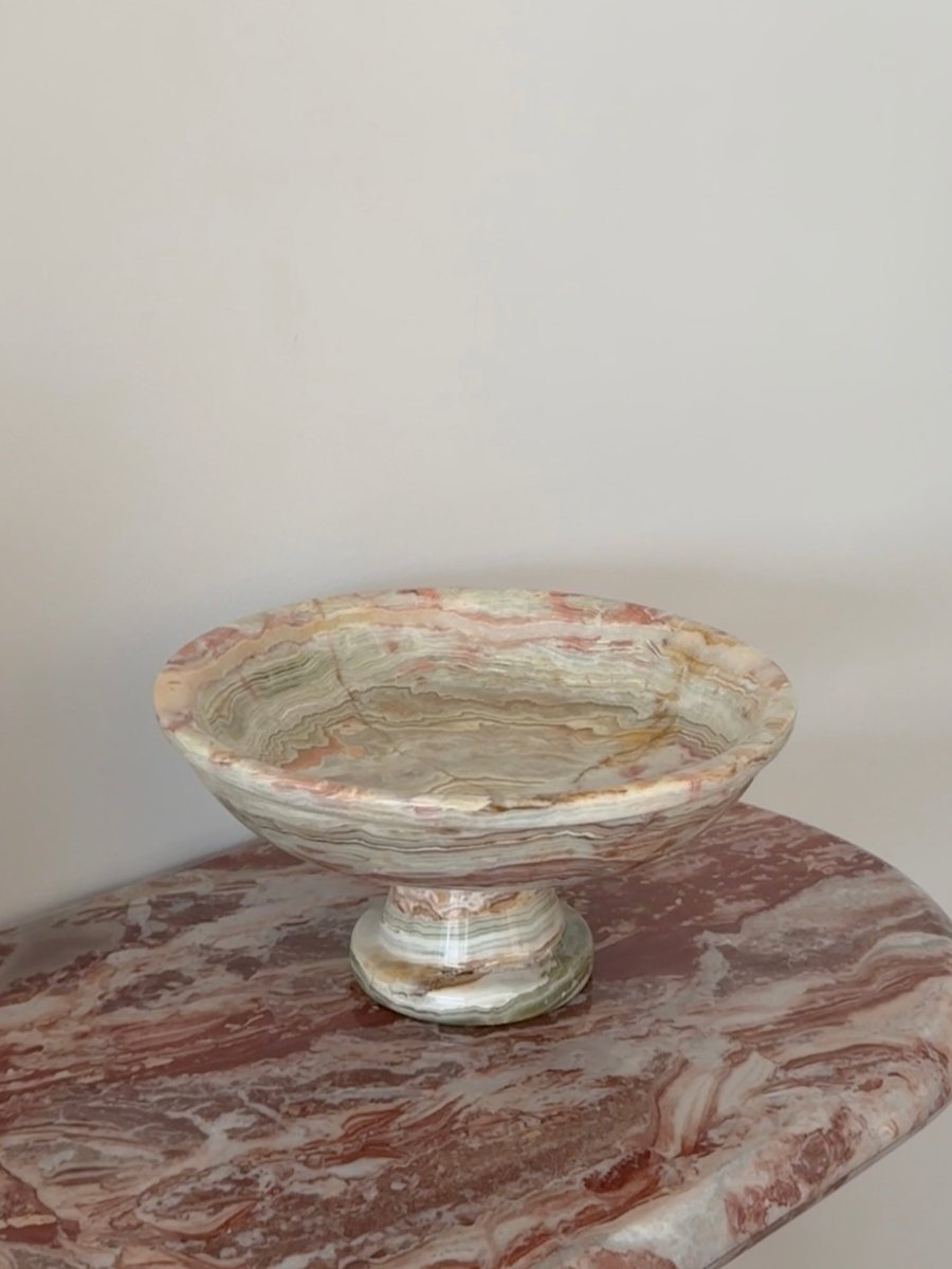 Lee Jade Green Onyx Fruit Bowl - PalmLiving Dubai