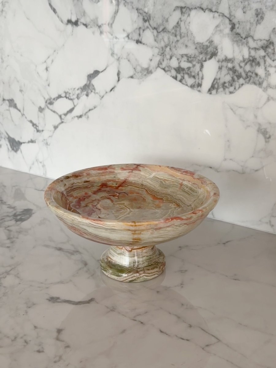 Lee Jade Green Onyx Fruit Bowl - PalmLiving Dubai