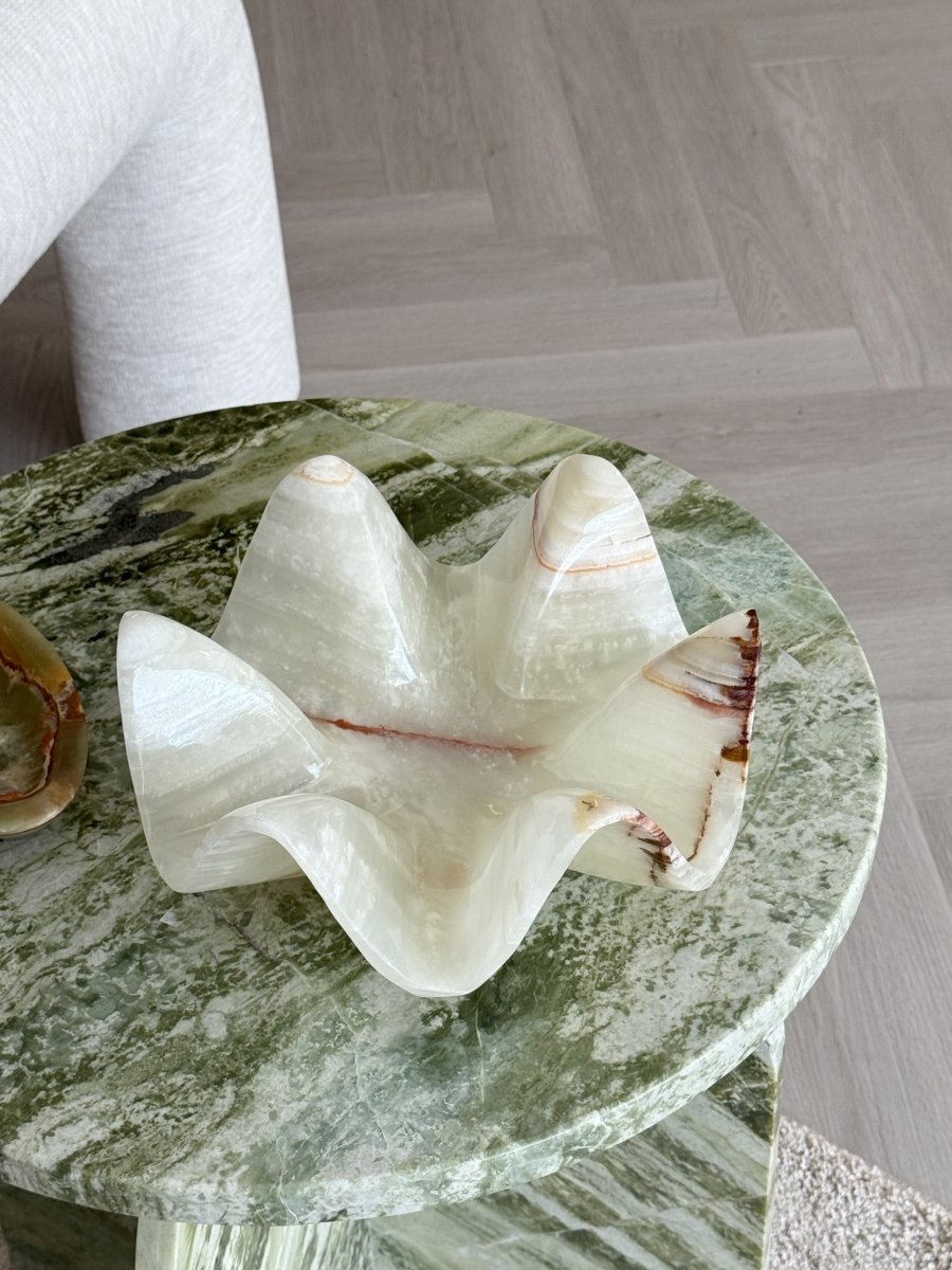 Lucianna White Onyx Fruit Bowl - PalmLiving Dubai