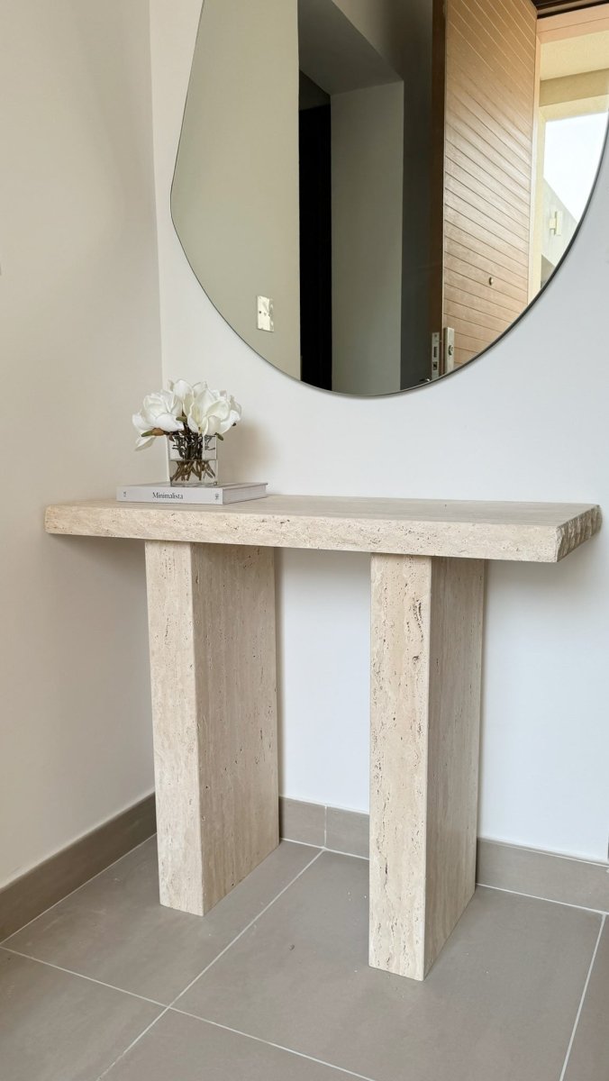 Tamara Travertine Console - PalmLiving Dubai
