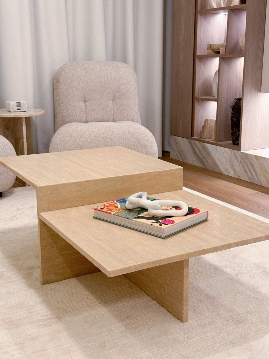 Terry Travertine Table - PalmLiving Dubai