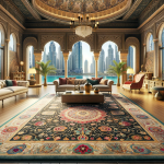 an elegant room in Dubai, beautifully decorated